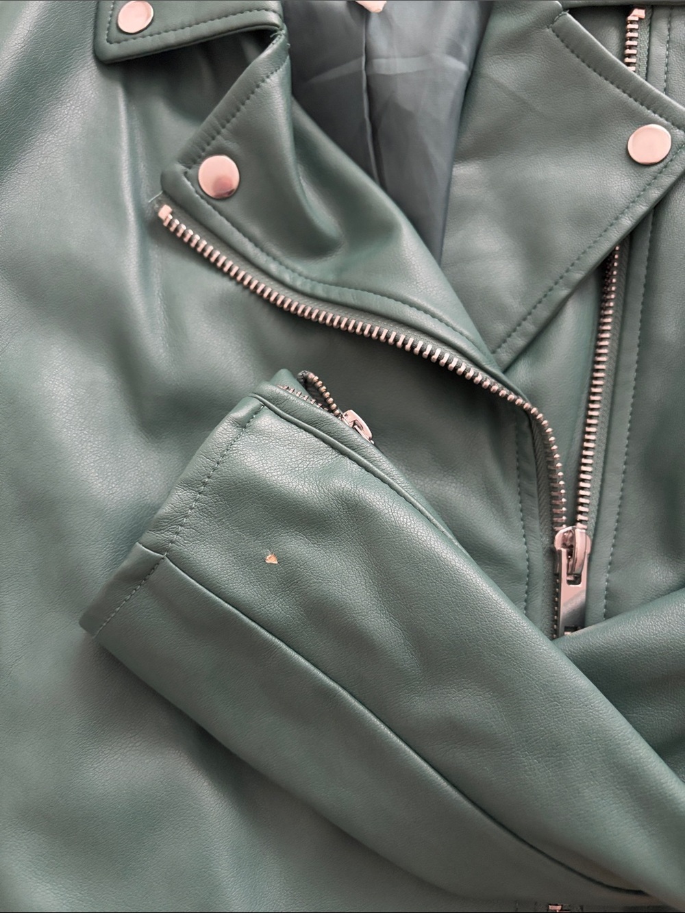 Avec Les Filles Faux Leather Moto Jacket XS - Picture 9 of 9